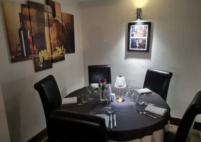 The small dining room