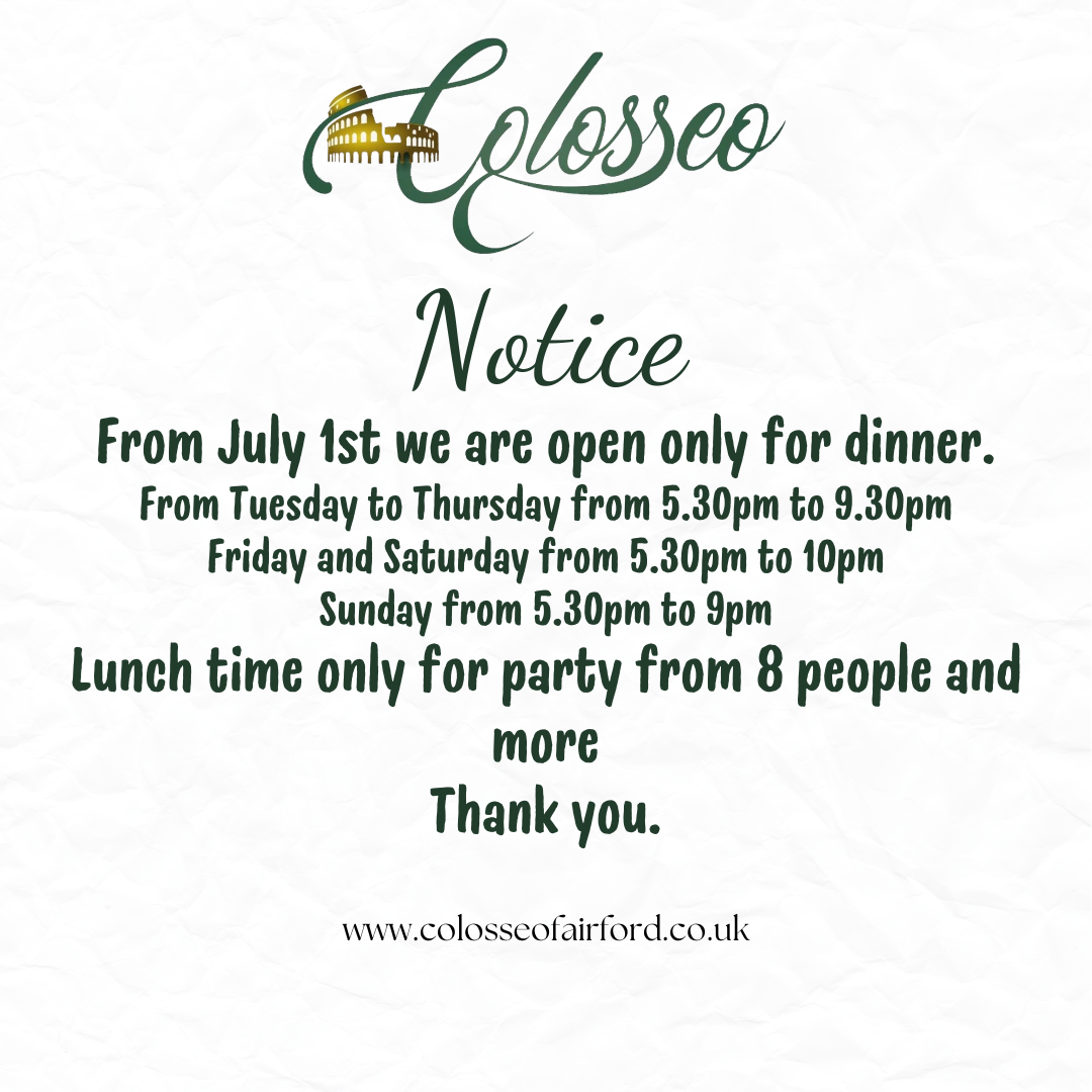 lunch closed from july 1st
